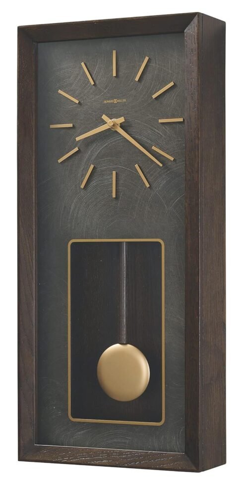 Wall Clock-Rectangular Battery-Operated Analog Clock Pendulum Westminster Chime