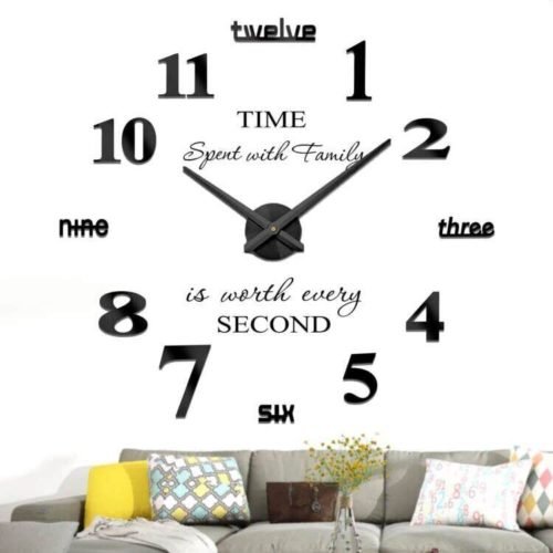 Wall Clock - Vangold Giant Wall Clocks for Living Room Decor Decorative Wall ...
