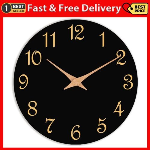 Wall Clock, 10 Inch Modern Wall Clocks Battery Operated, Silent Non Ticking Cloc
