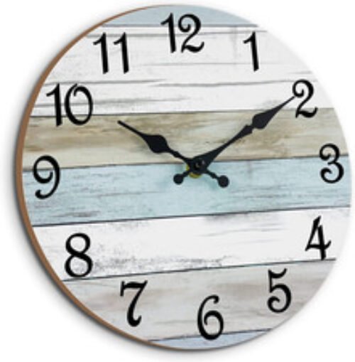 Wall Clock 12 Inch Bathroom Clock, Rustic Wall Clocks Battery Operated, Silent N