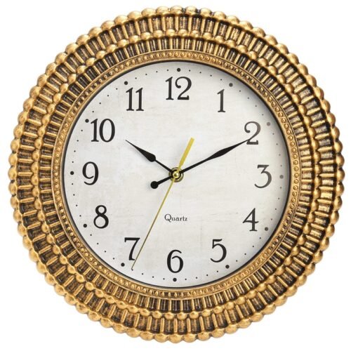 Wall Clock 12 Inch Silent Non-Ticking Wall Clocks Battery Operated, Round Vin...