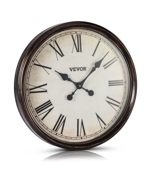 Wall Clock 20 in Roman Numerals Battery Operated Silent Clocks for Living Room