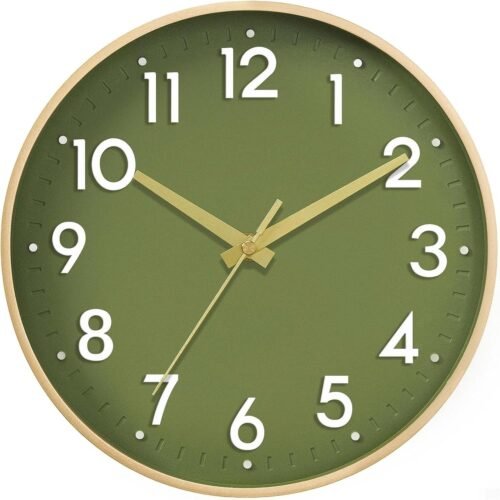 Wall Clock 8 Inch, Battery Operated Silent Non-Ticking Modern Analog Clock Decor