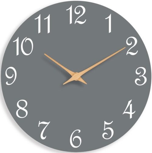 Wall Clock, 8 Inch Modern Wall Clocks Battery Operated, Small Silent Non Ticking