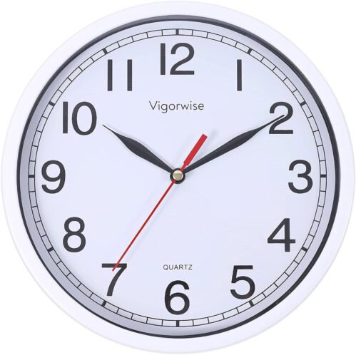 Wall Clock, 8 Inch Silent Sweep Movement Accurate Small Clocks Kitchen/Living Ro