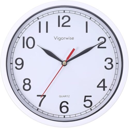 Wall Clock, 8 Inch Silent Sweep Movement Accurate Small Clocks Kitchen/Living Ro