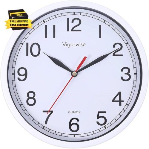 Wall Clock, 8 Inch Silent Sweep Movement Accurate Small Clocks Kitchen/Living Ro