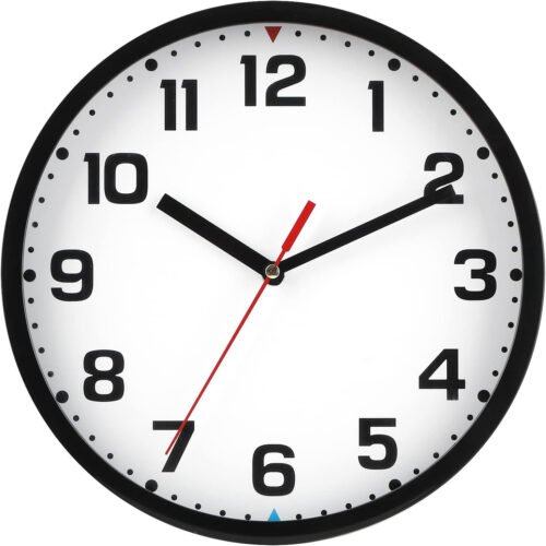Wall Clock 9 Inch Battery Operated Silent Non-Ticking Wall Clock Modern Quartz D