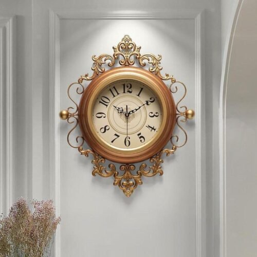 Wall Clock Artistic Unique Elegant Ornament for Office Farmhouse Dining Room