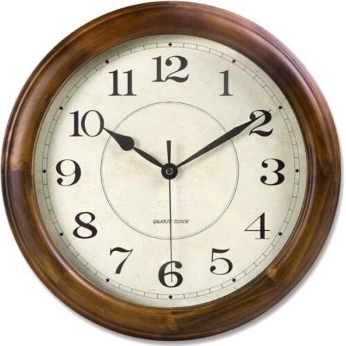 Wall Clock Battery Operated Silent Non-Ticking Vintage Wall Clock for LivingRoom