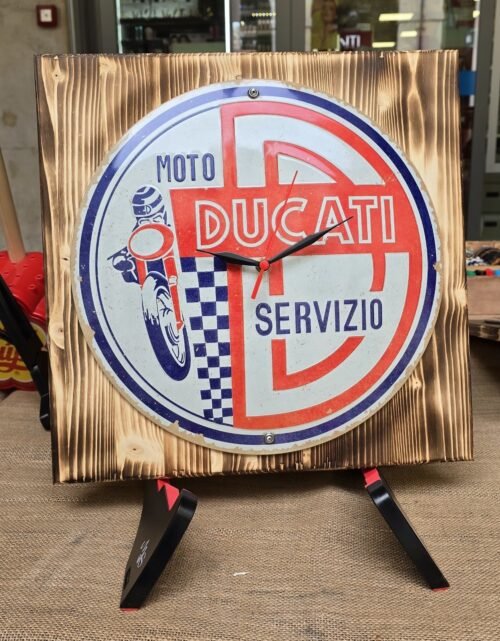 Wall Clock Big With License Plate Circular Moto Ducati Nolstalgic Item