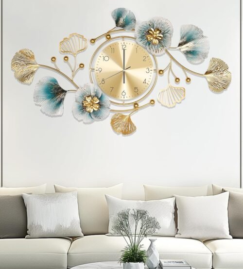 Wall Clock, Clocks for Living Room, Silent Wall Clock Decorative, 3D Retro Metal
