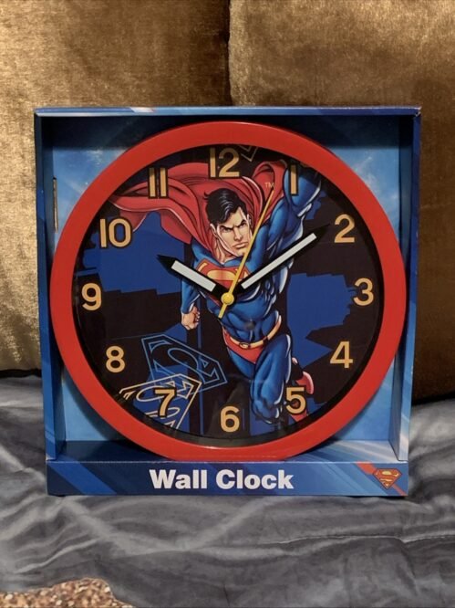 Wall Clock DC SUPERMAN Analog Display Battery Operated New