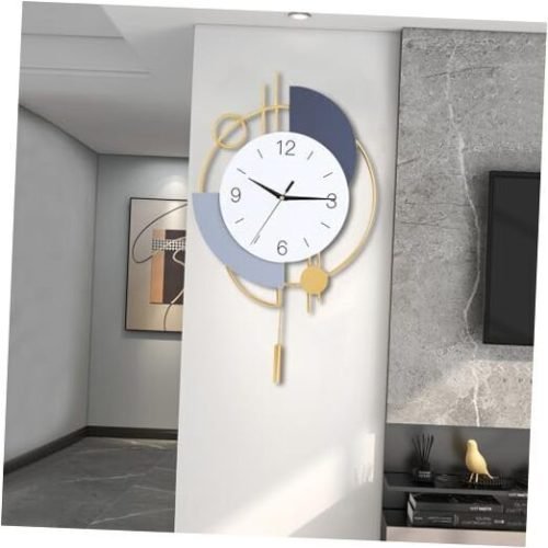 Wall Clock,Decorative Wall Clocks with Pendulum,Silent Quality Quartz Golden