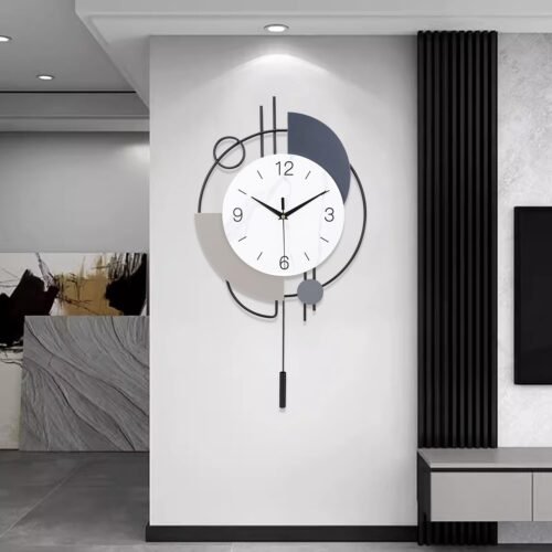 Wall Clock,Decorative Wall Clocks with Pendulum,Silent Quality Quartz Wall Cl...