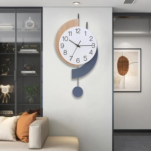 Wall Clock,Decorative Wall Clocks with Pendulum,Silent Quality Quartz Wall Cl...