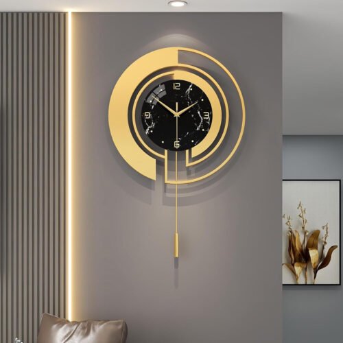 Wall Clock,Decorative Wall Clocks with Pendulum,Silent Quality Quartz Wall Clock