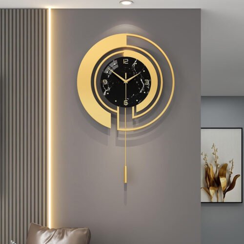 Wall Clock,Decorative Wall Clocks with Pendulum,Silent Quality Quartz Wall Clock