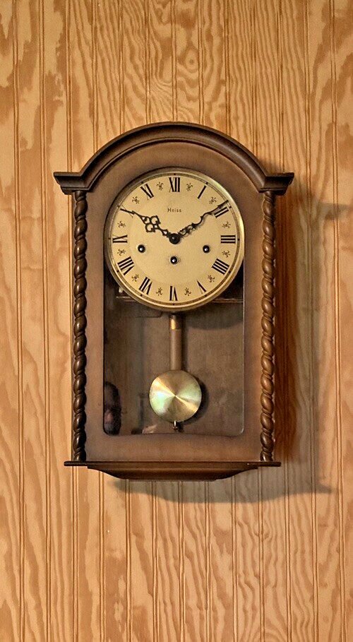 Wall Clock German Mauthe Movement Heiss Serviced Westminster Chime Works Vintage