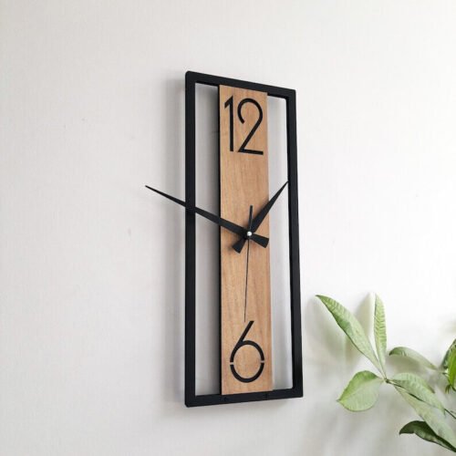 Wall Clock in Minimalist Rectangle Shape,Wall Decor Living Room,Bedroom,Kitchen