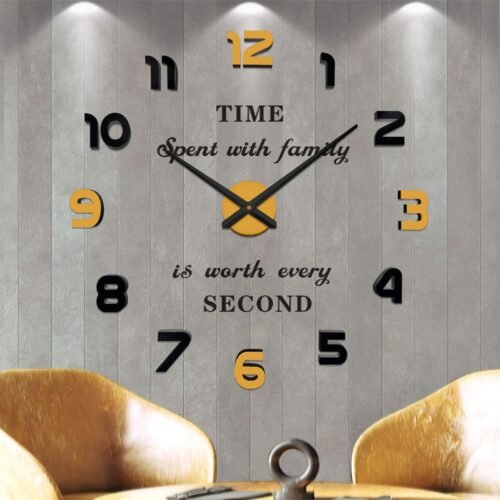 Wall Clock Large Wall Clock for Living Room Decor, Decorative Wall Clocks Bat...
