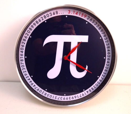 Wall Clock Mathematical Pi 3.14 π Home Decor