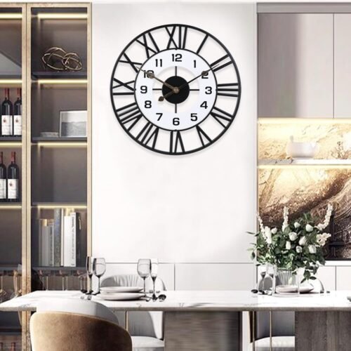 Wall ClockMetal Decorative Wall ClocksSilent Non-Ticking Quality Quartz Wall ...