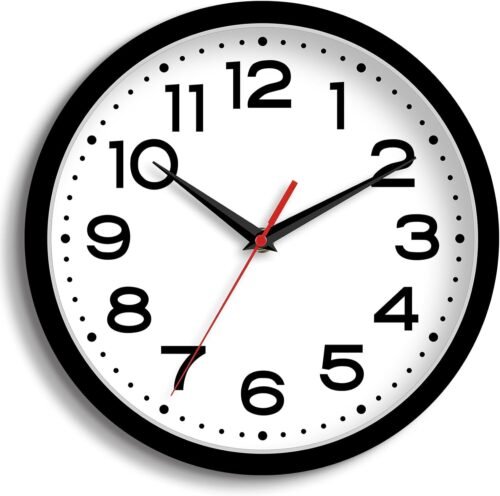 Wall Clock, Modern 8 Inch Battery Operated Wall Clocks, Silent Non Ticking Small