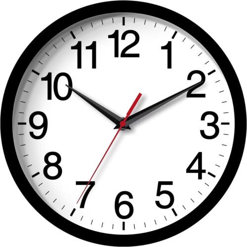 Wall Clock, Modern 8 Inch Battery Operated Wall Clocks, Silent Non Ticking Small