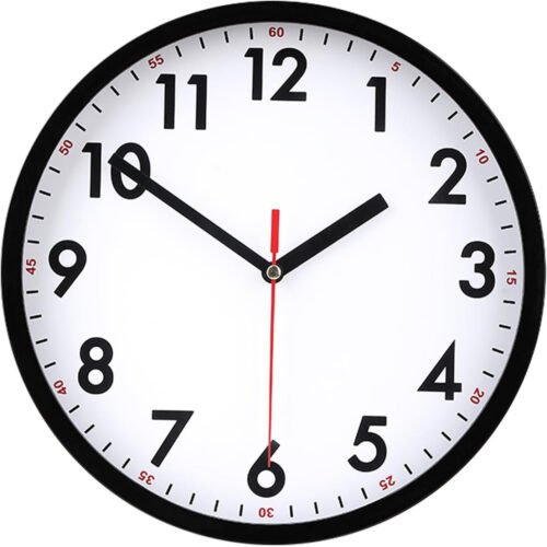 Wall Clock Modern 9 Inch Battery Operated Wall Clocks - Silent Non Ticking Class