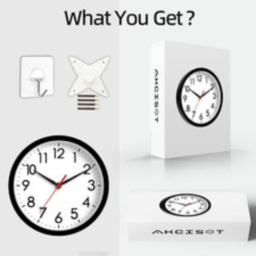 Wall Clock Modern Small Wall Clocks Battery Operated 8-16Inch Silent Non-Ticking