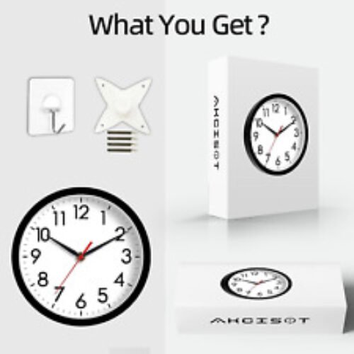 Wall Clock Modern Small Wall Clocks Battery Operated 8-16Inch Silent Non-Ticking