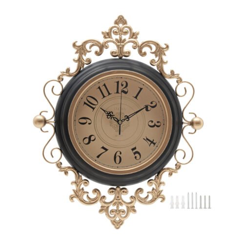Wall Clock, Modern Tanned Silent Non Ticking Wall Clocks Battery Operated 16Inch