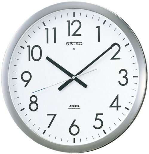 Wall Clock Office Type Large Radio Analog Metal Frame KS266S