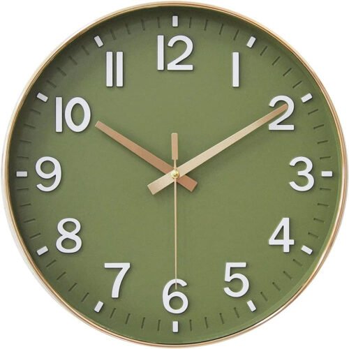 Wall Clocks Battery Operated,12 Inch Silent Non Ticking Modern Wall Clock