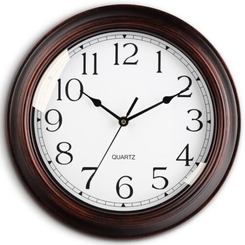 Wall Clocks Battery Operated Silent Non-Ticking Wall Clock 8.5 Inch Small Retro