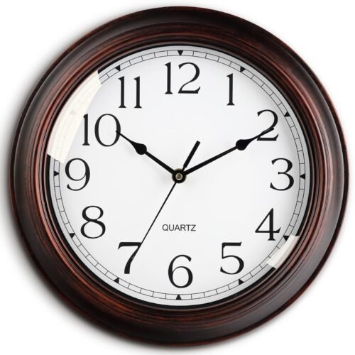 Wall Clocks Battery Operated Silent Non-Ticking Wall Clock 8.5 Inch Small Vin...