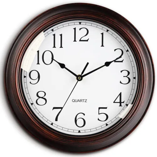 Wall Clocks Battery Operated Silent Non Ticking Wall Clock 8.5 Inch Small Vintag