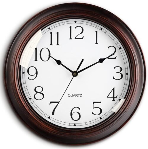 Wall Clocks Battery Operated Silent Non-Ticking Wall Clock 8.5 Inch Small Vintag