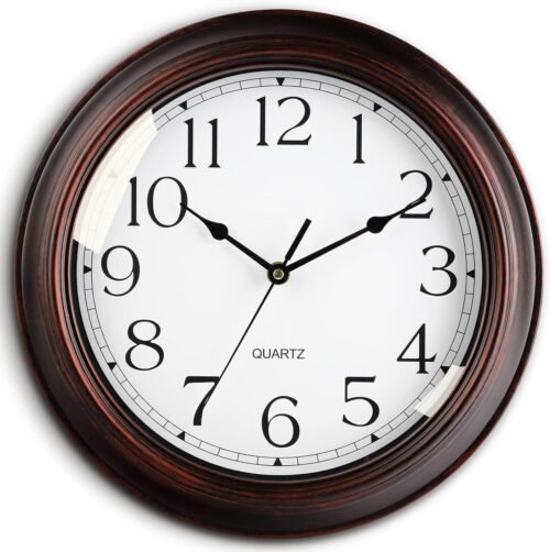 Wall Clocks Battery Operated Silent Non-Ticking Wall Clock 8.5 Inch Small Vintag