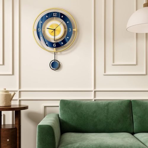 Wall Clocks for Living Room Decor,17.7 Inch Big Decorative Wall Clocks Battery