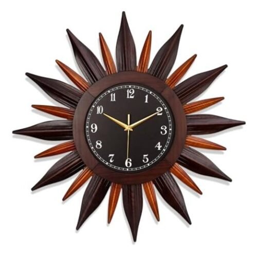 Wall Clocks for Living Room Decor, Modern Large Wall Clock, Sun Design with