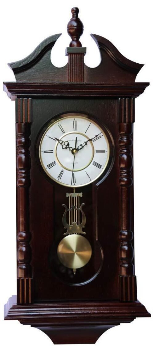 Wall Clocks: Grandfather Wood Wall Clock with Chime. Pendulum Wood Traditiona...