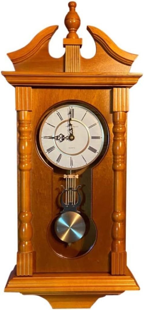 Wall Clocks Grandfather Wood Wall Clock with Chime. Pendulum Wood Traditional C