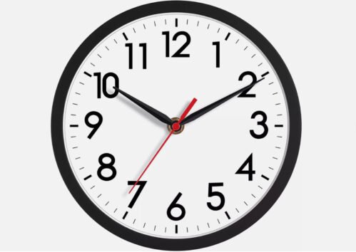Wall Clock Silent Non-Ticking Modern Clock Battery Operated 8 Inch Small Classic