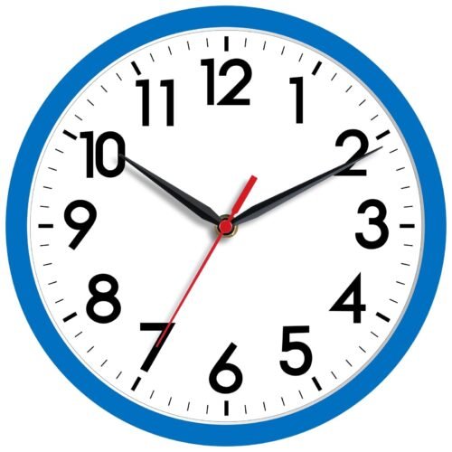 Wall Clock Silent Non-Ticking Modern Clock Battery Operated 8 Inch Small Classic