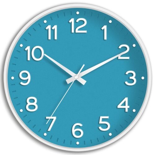 Wall Clock Silent Wall Clocks Battery Operated 8 Inch-Modern Non Ticking Anal...