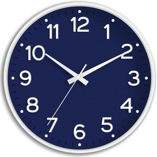 Wall Clock, Silent Wall Clocks Battery Operated 8 Inch-Modern Non Ticking Analog