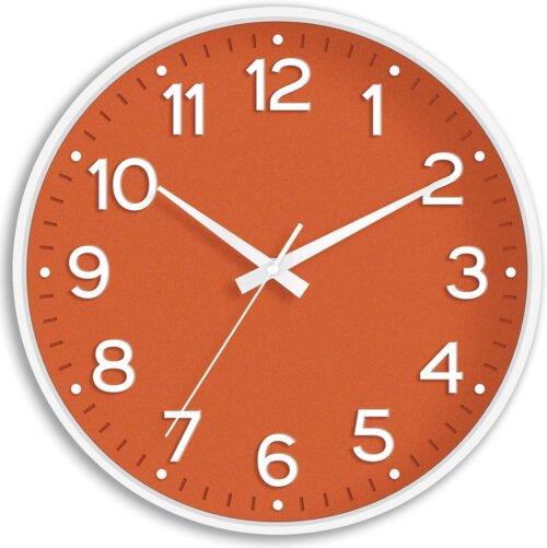 Wall Clock, Silent Wall Clocks Battery Operated 8 Inch-Modern Non Ticking Analog