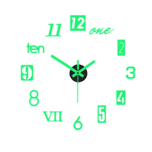 Wall Clock Stereo Silent Decoration Wall Art Decor Mute Clock Easy Installation